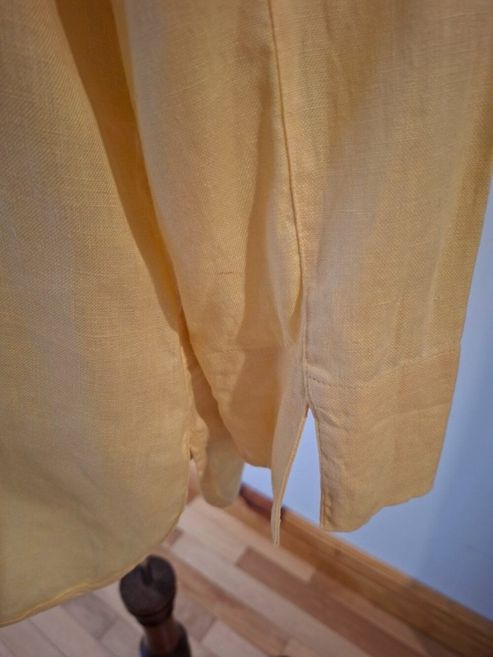 Talbots  Irish Linen Vintage Light Yellow Button‑Up Shirt Size 12 - Picture 6 of 11